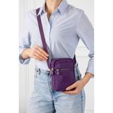 Baginn Klinkır Telefon Çantası Mini Postacı Çanta 22*12 cm Çapraz Askılı Omuz Çantası Günlük Hafif Çanta - 22 x 12 cm - Mor