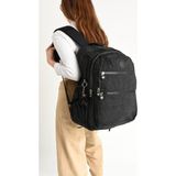 Baginn Okul Sırt Çantası Klinkır Kumaş Hafif Çok Cepli 571 Collection 45*30 cm - Siyah