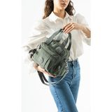 Baginn Omuz Çantası Çapraz Uzun Askılı Çok Cepli 30*25 cm Yağmur Geçirmez Klinkır Kumaş Kol Çantası - 30 x 25 cm - Gri