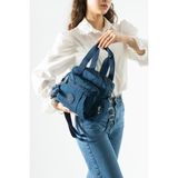 Baginn Omuz Çantası Çapraz Uzun Askılı Çok Cepli 30*25 cm Yağmur Geçirmez Klinkır Kumaş Kol Çantası - 30 x 25 cm - Lacivert