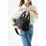 Baginn Omuz Çantası Çapraz Uzun Askılı Çok Cepli 30*25 cm Yağmur Geçirmez Klinkır Kumaş Kol Çantası - 30 x 25 cm - Siyah