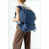 Baginn Ortaokul Lise Üniversite Okul Sırt Çantası Unisex 40*30 cm Su Itici Hafif Klinkır Kumaş Çok Cepli 3m - Lacivert