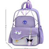 Baginn Ortopedik Kız Çocuk Ultra Lüx Anaokulu Sırt Çantası Kreş Çantası 33*25 cm Su Itici Kumaş - Mor