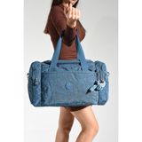 Baginn Seyehat Spor Çantası Klinkır Kumaş Hafif Kabin Boy Valiz 40*25 cm Omuz ve Çapraz Askılı - Mavi