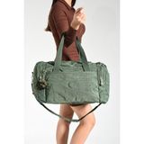 Baginn Seyehat Spor Çantası Klinkır Kumaş Hafif Kabin Boy Valiz 40*25 cm Omuz ve Çapraz Askılı - Yeşil