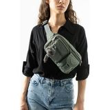 Baginn Unisex Bel Çantası Free Bag Klinkır Kumaş Postacı Omuz Çantası Fonksiyonel Kullanım Çapraz Askılı - Gri