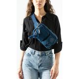 Baginn Unisex Bel Çantası Free Bag Klinkır Kumaş Postacı Omuz Çantası Fonksiyonel Kullanım Çapraz Askılı - Lacivert