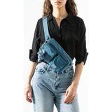 Baginn Unisex Bel Çantası Free Bag Klinkır Kumaş Postacı Omuz Çantası Fonksiyonel Kullanım Çapraz Askılı - Mavi