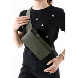 Baginn Unisex Bel Çantası Free Bag Paraşüt Kumaş Hafif Yağmur Geçirmez Kumaş Çok Cepli Body Bag 23*12 Cm