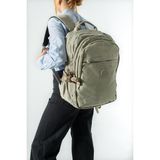 Baginn Unisex Klinkır Okul Çantası Lise Ortaokul Üniversite Sırt Çantası 40*30 cm Hafif Kumaş Çok Cepli 3k - Bej
