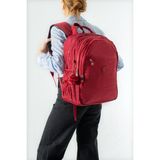 Baginn Unisex Klinkır Okul Çantası Lise Ortaokul Üniversite Sırt Çantası 40*30 cm Hafif Kumaş Çok Cepli 3k - Bordo
