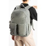 Baginn Unisex Klinkır Okul Çantası Lise Ortaokul Üniversite Sırt Çantası 45*30 cm Hafif Kumaş Çok Cepli - Gri