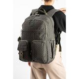 Baginn Unisex Klinkır Okul Çantası Lise Ortaokul Üniversite Sırt Çantası 45*30 cm Hafif Kumaş Çok Cepli - Haki