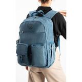Baginn Unisex Klinkır Okul Çantası Lise Ortaokul Üniversite Sırt Çantası 45*30 cm Hafif Kumaş Çok Cepli - Mavi
