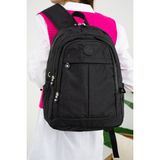 Baginn Unisex Okul Çantası Günlük Sırt Çantası 40*30 cm Lise Ortaokul Çantası Hafif Yağmur Geçirmez Kumaş - Siyah