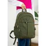Baginn Unisex Okul Çantası Günlük Sırt Çantası 40*30 cm Lise Ortaokul Çantası Hafif Yağmur Geçirmez Kumaş - Yeşil