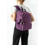 Baginn Unisex Okul Çantası Lise Ortaokul Üniversite Sırt Çantası 40*30 cm Hafif Klinkır Kumaş Çok Cepli 4h - Mor