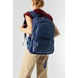 Baginn Unisex Okul Çantası Lise Ortaokul Üniversite Sırt Çantası 43*30 cm Klinkır Hafif Kumaş Çok Cepli 2h - Lacivert