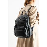 Baginn Vegan Deri Kadın Sırt Çantası 35*25 cm Yağmur Itici Kumaş Mega Bag Günlük Kullanıma Uygun - 35 x 25 cm - Lacivert