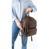 Baginn Vegan Deri Kadın Sırt Çantası Günlük Kullanıma Uygun Çok Cepli Yıkama Suni Deri 30*25 cm - 30 x 25 cm - Bakır