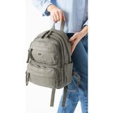 Baginn Vegan Deri Kadın Sırt Çantası Günlük Kullanıma Uygun Çok Cepli Yıkama Suni Deri 30*25 cm - 30 x 25 cm - Gri
