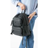 Baginn Vegan Deri Kadın Sırt Çantası Günlük Kullanıma Uygun Çok Cepli Yıkama Suni Deri 30*25 cm - 30 x 25 cm - Petrol
