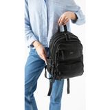 Baginn Vegan Deri Kadın Sırt Çantası Günlük Kullanıma Uygun Çok Cepli Yıkama Suni Deri 30*25 cm - 30 x 25 cm - Siyah