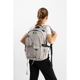 Baginn Ventis Cüzdanlı Unisex Okul Çantası Lise Ortaokul Günlük Sırt Çantası 43*30 cm Vnt9-B - Gri