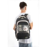 Baginn Ventis Unisex Maskotlu Okul Çantası Ortaokul Lise Sırt Çantası 43*30 cm Su Geçirmez Kumaş Vnt1-G - Gri