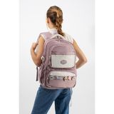 Baginn Ventis Unisex Okul Çantası Lise Ortaokul Sırt Çantası 43*30 cm Su Geçirmez Kumaş Çok Cepli Vnt1-B - Lila