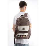 Baginn Ventis Unisex Okul Çantası Lise Ortaokul Sırt Çantası 43*30 cm Su Geçirmez Kumaş Çok Cepli Vnt1-B - Vizon