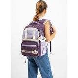 Baginn Ventis Unisex Okul Çantası Lise Ortaokul Sırt Çantası 43*30 cm Su Geçirmez Kumaş Çok Cepli Vnt5-F - Mor