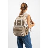 Baginn Ventis Unisex Okul Çantası Lise Ortaokul Sırt Çantası 43*30 cm Su Geçirmez Kumaş Çok Cepli Vnt5-F - Vizon