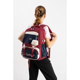 Baginn Ventis Unisex Okul Çantası Ortaokul Lise Maskotlu Sırt Çantası 43*30 cm Su Geçirmez Kumaş Vnt4-G - Bordo