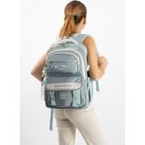 Baginn Ventis Unisex Okul Çantası Ortaokul Lise Sırt Çantası 43*30 cm Su Geçirmez Kumaş Çok Cepli Vnt1-C - Mavi