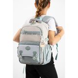 Baginn Ventis Unisex Okul Çantası Ortaokul Lise Sırt Çantası 43*30 cm Su Geçirmez Kumaş Çok Cepli Vnt1-F - Mavi