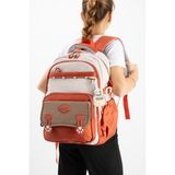 Baginn Ventis Unisex Okul Çantası Ortaokul Lise Sırt Çantası 43*30 cm Su Geçirmez Kumaş Çok Cepli Vnt1-F - Siyah
