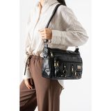 Baginn Y.s.deri Kadın Postacı Çanta Çok Cepli 30*20 cm Vegan Deri Bayan Çapraz Askılı Omuz Çantası - 30 x 20 cm - Siyah