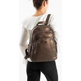 Baginn Y.s.deri Kadın Sırt Çantası 33*23 cm Vegan Deri Yıkama Suni Deri Yumuşak Doku Günlük Çanta - 33 x 23 cm - Bakır