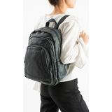 Baginn Y.s.deri Kadın Sırt Çantası 33*23 cm Vegan Deri Yıkama Suni Deri Yumuşak Doku Günlük Çanta - 33 x 23 cm - Petrol