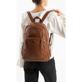Baginn Y.S.Deri Kadın Sırt Çantası 33*23 Cm Vegan Deri Yıkama Suni Deri Yumuşak Doku Günlük Çanta
