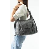 Baginn Y.s.deri Kadın Sırt Çantası Fonksiyonel Kullanım Ister Omuz Ister Çapraz Askılı Çanta 28*28 cm - 28 x 28 cm - Gri