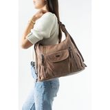 Baginn Y.s.deri Kadın Sırt Çantası Fonksiyonel Kullanım Ister Omuz Ister Çapraz Askılı Çanta 28*28 cm - 28 x 28 cm - Vizon