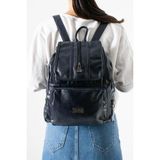 Baginn Y.s.deri Kadın Sırt Çantası Vegan Deri Bayan Sırt Çantası 30*20 cm Yumuşak Doku Çok Cepli - 30 x 20 cm - Lacivert