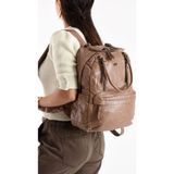 Baginn Y.s.deri Kadın Sırt Çantası Yumuşak Vegan Deri 35*25 cm Fonksiyonel Kullanım Omuz ve Sırt Çantası - 35 x 25 cm - Vizon