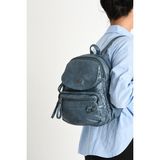 Baginn Y.s.deri Mini Boy Kadın Sırt Çantası Vegan Deri Bayan Sırt Çantası 27*20 cm Yumuşak Doku Çok Cepli - 27 x 20 cm - Mavi