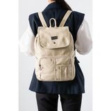Baginn Y.suni Deri Kadın Sırt Çantası Vegan Deri Bayan Sırt Çantası 30*20 cm Yumuşak Doku Çok Cepli - 30 x 20 cm - Bej