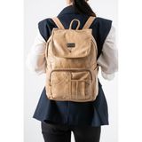 Baginn Y.suni Deri Kadın Sırt Çantası Vegan Deri Bayan Sırt Çantası 30*20 cm Yumuşak Doku Çok Cepli - 30 x 20 cm - Krem
