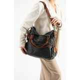 Baginn Yıkama Suni Deri Kadın Omuz Çantası Çapraz Askılı Bayan Postacı Çanta 20*30 cm Vegan Deri - 20 x 30 cm - Petrol