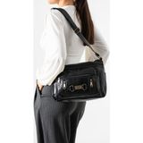 Baginn Yıkama Suni Deri Kadın Postacı Çanta Çok Cepli 30*20 Cm Vegan Deri Bayan Çapraz Askılı Omuz Çantası